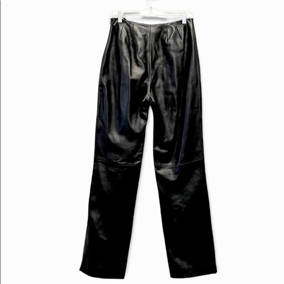 Valerie by Valerie Stevens Black Leather Pants Buttery Soft Size Zipper 8 - Picture 4 of 8